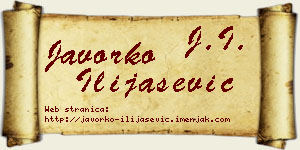 Javorko Ilijašević vizit kartica